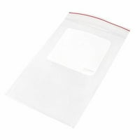 Pack of 1000 9 Width 12 Length Minigrip Red Line MGRL2P0912 Polyethylene LDPE//LLDPE Blend Clear Reclosable Bag